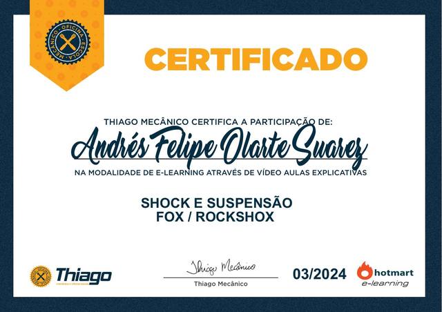 Suspension service certification