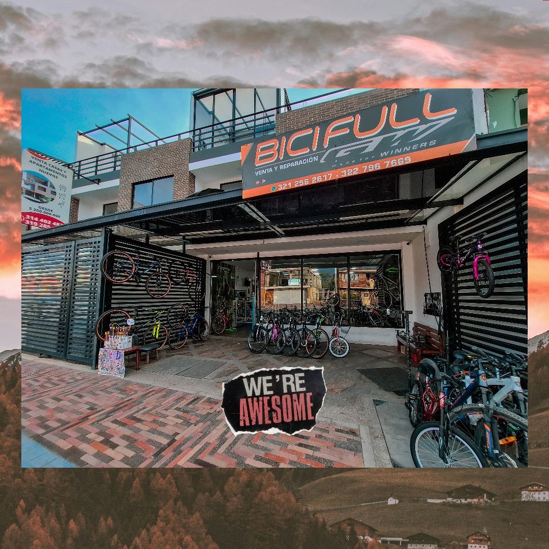 Bicifull workshop storefront in Cota, Colombia